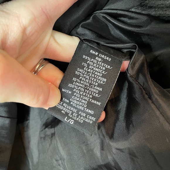 Jou Jou Women's Black and Grey Striped Jacket L - Picture 6 of 6